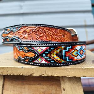 Outillage à la main en alliage personnalisable international rodéo en cuir de vachette robuste écologique Western perlé Cowboy Cowgirl ceinture - Product Image 5