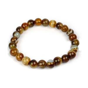 Bracelet en Agate Sulemani Hakik du Botswana Marron - Bijou en Pierre Naturelle pour l'Équilibrage et la Stabilité - Product Image 3