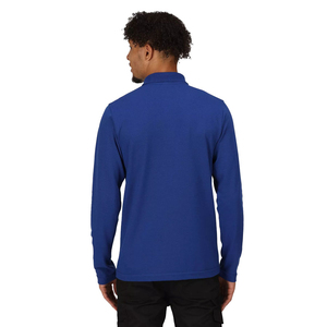 Vente en gros de polos en coton pour hommes de qualité supérieure, classiques, vintage, à manches longues, avec logo brodé - Product Image 2