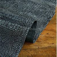 Tissu en cuir gaufré Crocodile de haute qualité motif animal véritable matériau en cuir gaufré pour rembourrage