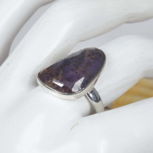 แหวนพลอยแซฟไฟร์หลายเหลี่ยมเพชรพลอยเงินสเตอร์ลิง925แฮนด์เมดเครื่องประดับเงินแฟนซีรุ่นใหม่สำหรับงานแต่งงานครบรอบปาร์ตี้ - Product Image 3