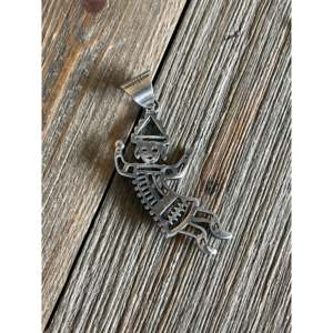 Tony Yazzie Kingman Turquoise & 14K Gold Pendant with Diamond Rhodium Plated Ethnic Style Carto - Product Image 5