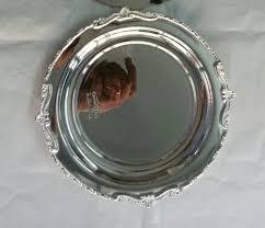 Plaque métallique ronde décorative, plaques de chargement argentées, plaque de chargement de champagne en vrac pour mariage - Product Image 4