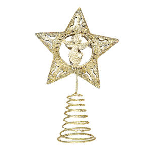 Hot Selling Event Party Festive <b>Christmas</b> Ornaments <b>Christmas</b> Decoration Angel <b>Tree</b> Topper With Natural Colored <b>Wooden</b> Base - Product Image 5