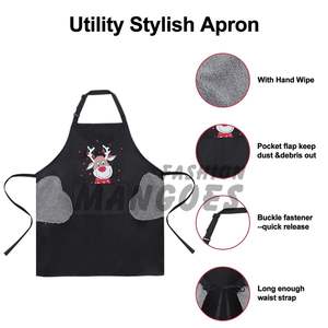 ผ้ากันเปื้อนทอกันน้ำมันกันคราบน้ำมันสำหรับผู้หญิงผู้ชายบริกรคาเฟ่ร้านช่างทำผมสำหรับทำอาหารบาร์บีคิว - Product Image 5