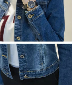 Vente en gros Nouvelle veste en jean élégante pour femmes avec un matériau doux au toucher, une fermeture à boutons et un style polyvalent pour toutes les tenues. - Product Image 4