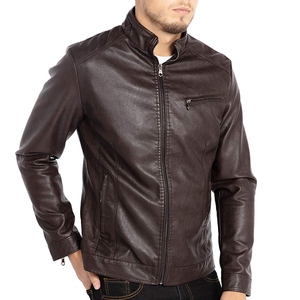 Vente en gros Veste en cuir pour homme à la mode Veste en cuir PU pour homme Veste en cuir de haute qualité à vendre - Product Image 4