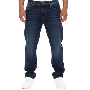 100% กางเกงยีนส์ซักได้สำหรับผู้ชายกางเกงยีนส์ขาตรงสีล้วนทันสมัยสำหรับผู้ชายกางเกงยีนส์ทรงหลวมสำหรับผู้ชาย - Product Image 1