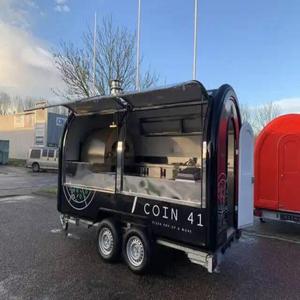 Camión expendedor de alimentos remolcable totalmente equipado, carrito móvil de aluminio para aperitivos y helados, remolque de comida portátil, perrito caliente, comida rápida larga - Product Image 4