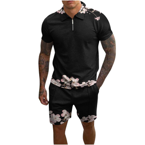 Chándales para hombre Conjunto de 2 piezas Trajes de jogging atléticos casuales Trajes de chándal de manga corta para hombre - Product Image 1