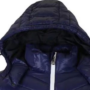 Custom Men's Stand Collar Puffer Jacket Waterproof Windproof Quilted Winter <b>Coat</b> with Embroidered Logo for Outdoor Teamwear - Product Image 3