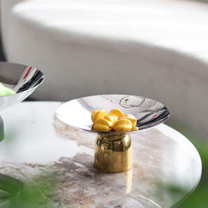 Plateau à fruits décoratif en métal avec support pour table à manger, comptoir de cuisine, décoration de la maison, cadeau, hôtel, restaurant, ensemble de présentation - Product Image 3