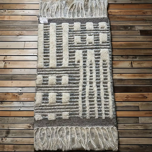 Ensemble de tapis en laine naturelle moderne noué à la main - Product Image 1