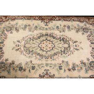 Classic <b>Brown</b> Beige 3.8 X 6.5ft <b>Wool</b> Rug Turkish Patchwork Design for Entryway Living Room or Bedroom Latex Backing - Product Image 5