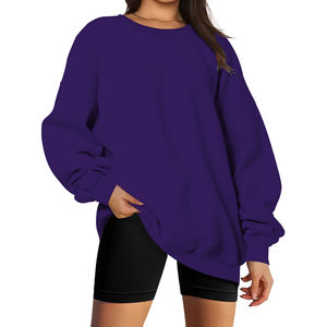 Conjunto de Sudaderas y Hoodies de Mujer con Bordado de Letras Personalizado, 100% Algodón de Alta Calidad, Cuello Redondo, Hombros Caídos, Estilo Corto - Product Image 2