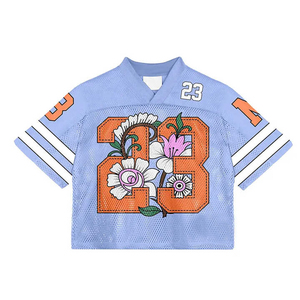 <b>High</b> Quality American Football Jersey Mesh Breathable Polyester <b>Printed</b> Plus Size Customizable - Product Image 1