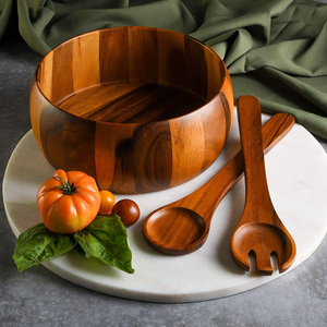 Acacia <b>Wood</b> <b>Salad</b> Bowl Set of 3 Pcs With <b>Salad</b> <b>Server</b> by crescent crafts - Product Image 5