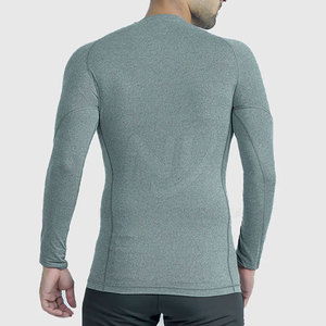 Venta caliente Camisetas de compresión para hombres con mangas largas Diseño ligero de secado rápido Patrón sólido Precio razonable - Product Image 3