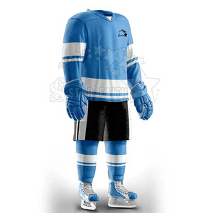 Uniforme de hockey sur glace ensembles personnalisables maillot et pantalon Durable tissu à séchage rapide respirant léger Kit d'entraînement en gros - Product Image 5