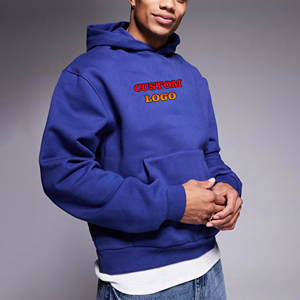 À la mode 100% coton basiques hommes sweats à capuche personnalisé 3D bouffée imprimé logo premium qualité automne tenue décontracté à capuche pour homme - Product Image 1