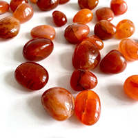 Pierres Roulées en Cornaline Rouge Naturelle en Gros, Gravées Amour Feng Shui, Cristal Poli pour la Guérison et le Chakra Racine de la Force