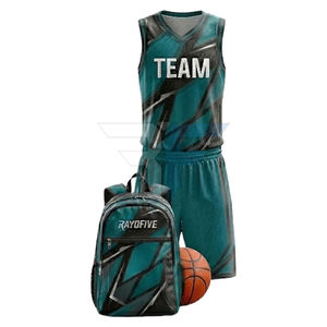 Uniformes de Baloncesto de Manga Corta Transpirables con Transferencia Térmica 100% Poliéster, Diseño de Última Generación, Precio al por Mayor OEM con Bolsa - Product Image 1