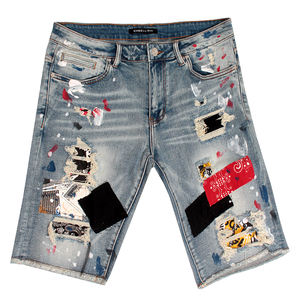 Short en jean de haute qualité personnalisé et conforme à la taille pour hommes femmes vêtements de sport d'été décontractés respirants avec tenue déchirée - Product Image 3