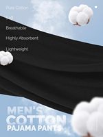 Pijamas de Verano para Hombre, Corte Clásico, Manga Larga, Secado Rápido, Transpirables, Tejido de Punto de Spandex/Algodón, con Bolsillos, Ropa para el Hogar