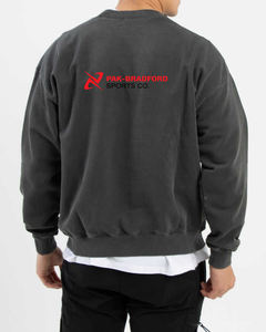 Fabricante directo 400 GSM alta calidad cuello redondo sudadera de gran tamaño invierno logotipo personalizado estampado en relieve sólido liso teñido XS - Product Image 5