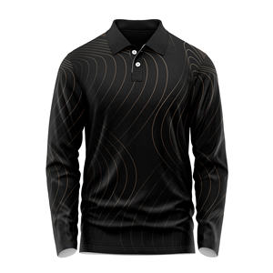 OEM <b>Golf</b> Polo <b>Shirt</b> Polyester/Spandex Moisture-Wicking <b>Long</b> <b>Sleeve</b> Sportswear Vietnam Manufacturer - Product Image 5