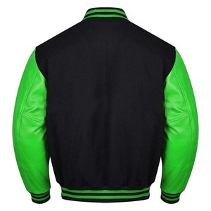 Vestes universitaires à broderie personnalisée Veste Letterman à manches en cuir et laine pour baseball universitaire pour hommes - Product Image 5