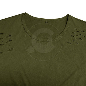 Camiseta Nueva con Bordado Desgastado, 100% Algodón, Estilo Único - Product Image 4