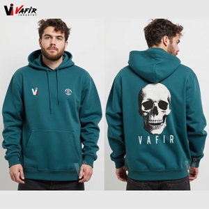 Wholesale Pullover Heavyweight Spandex/Cotton Winter Hoodie Men Custom Embroidery Logo 350 Gsm <b>Bulk</b> French <b>Terry</b> Regular Fit - Product Image 2