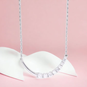 ขายส่ง0.50กะรัตรอบ FG/VS แล็บปลูกสร้อยคอเพชร14K ทองคำขาว18นิ้วประกายการเดินทางอันยาวนาน - Product Image 1