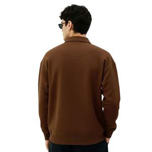 Sudadera con Cuello de la Colección Otoño Invierno, Tejido Grueso de 360 g/m²/500 g/m², Felpa de Poliéster Ecológica, Transpirable, con Cierre de Cremallera de un Cuarto - Product Image 2