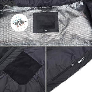 Veste matelassée lourde pour hommes Manteau d'hiver à bulles Doublure thermique réfléchissante Vêtements d'extérieur Chaleur Confort Temps froid - Product Image 2