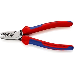 KNIPEX Wire End Crimping <b>Pliers</b> with Multi-Component Grips Overall Length 180mm Polished 0.25-16.0 (AWG 23-5) Mm - Product Image 5