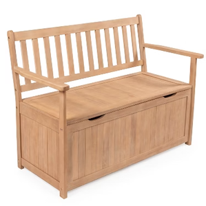 Otomana de madera 3 en 1 (asiento, bandeja y almacenamiento) - Product Image 2