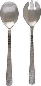 ชุดเซิฟเวอร์สลัดทำจากสเตนเลสที่ทันสมัยและมีรูปทรงที่สวยงามเหมาะสำหรับการจัดงานแต่งงานขึ้นบ้านใหม่หรืองานรื่นเริง - Product Image 2