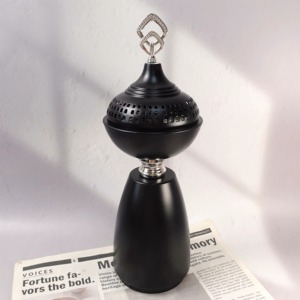 Quemador de Incienso Indio Moderno de Metal Pintado con Estilo Dubái, Ecológico, para Fiestas y Hogar, para Quemar Bakhoor y Carbón - Product Image 2