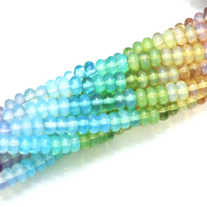 Perles Rondelles en Quartz Arc-en-ciel Multicolore 7mm-8mm, Fil de 15 Pouces, Pierres Précieuses Lisses de Qualité AAA pour la Fabrication de Bijoux RadhikaGemsnBeads - Product Image 4