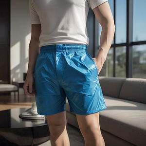 Short coupe-vent taille élastique pour hommes 100% Nylon Camping Short imperméable hommes léger coupe-vent Short de pluie - Product Image 5