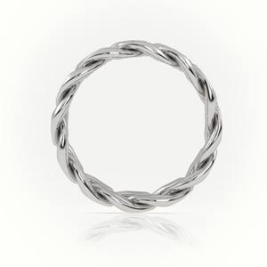 Anillo de Cadena Cubana con Diamantes Incrustados en Oro Blanco Sólido de 14k y 20k de Miami para Hombre, para Usar en Fiestas - Product Image 4