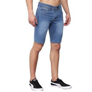 Pantalones cortos vaqueros informales lavados suaves de talla grande para hombre, precio al por mayor, pantalones cortos vaqueros de verano elegantes de Color sólido a la moda para verano - Product Image 6