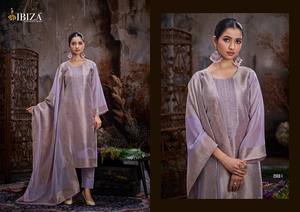 Banglory Designer Silk Embroidered Moisture Wicking All Seasons Salwar Kameez Dress Material Wholesale Party Wear Collection - Product Image 5