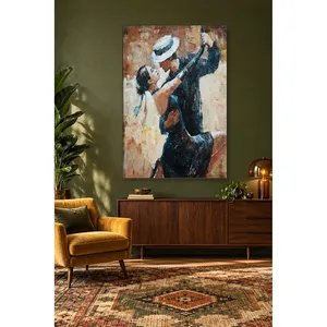 Impression sur toile Fida Passionate Tango avec homme au chapeau blanc - Product Image 5