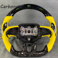 Accesorios para Automóviles, Volante Deportivo de Fibra de Carbono Forjado con LED Rojo Personalizado para Dodge Charger Challenger Hellcat SRT RT 392 Durango