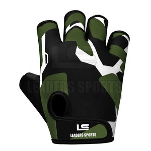 Guantes de Gimnasio de Cuero de Alta Calidad, Medios Dedos, Transpirables, Antideslizantes, con Correa Ajustable para la Muñeca - Product Image 4