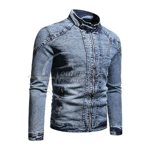 <b>Button</b> Down Collar 100% Cotton <b>Jeans</b> Men Jacket High Quality Casual Wear Men <b>Jeans</b> Jacket Long Sleeve - Product Image 4