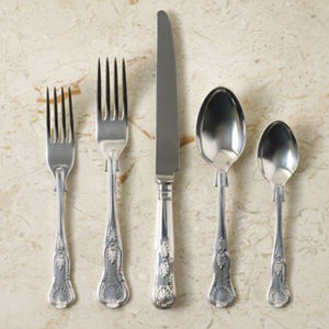 Ensemble de couverts en acier inoxydable et bois Royal, couteau et fourchette à dessert et à fruits avec manche en bois, argenterie - Product Image 6